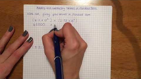 Adding and subtracting numbers in standard form
