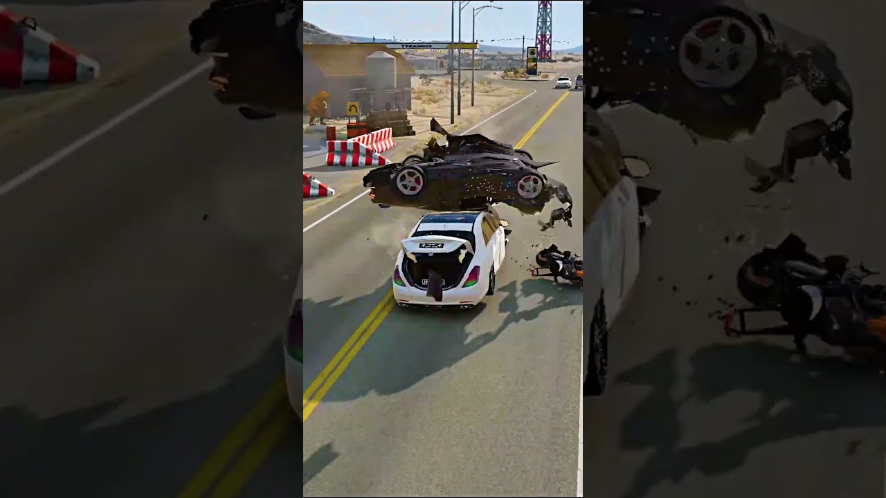 Realistic Highway Car Crashes 