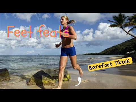 Amazing feats performed while barefoot | Marathons Slacklining Walking on lego | Barefoot tiktok