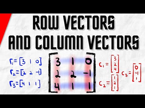 Video: Is een vector een kolom of rij?