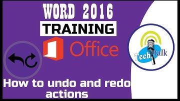 How to undo and redo actions in Microsoft Word 2016