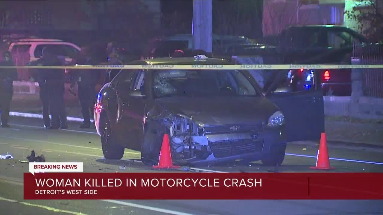 Woman killed in motorcycle crash on Detroit's west side YouTube