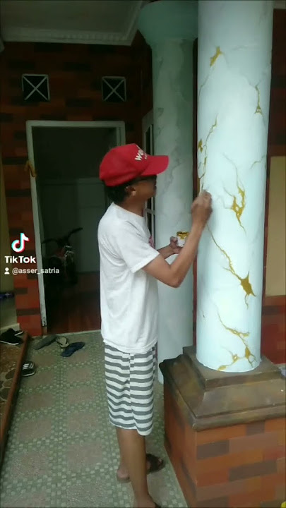 motif marmer urat emas bahan cat mobil lex
