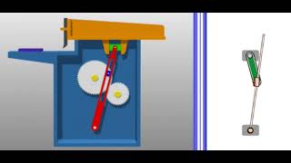 揺動スライダクランク機構（ようどうすらいだくらんくきこう）：Cơ cấu tay quay con trượt dao động (2)