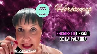 Horoscopes and lucky number, with Victoria Braojos. AQUARIUS