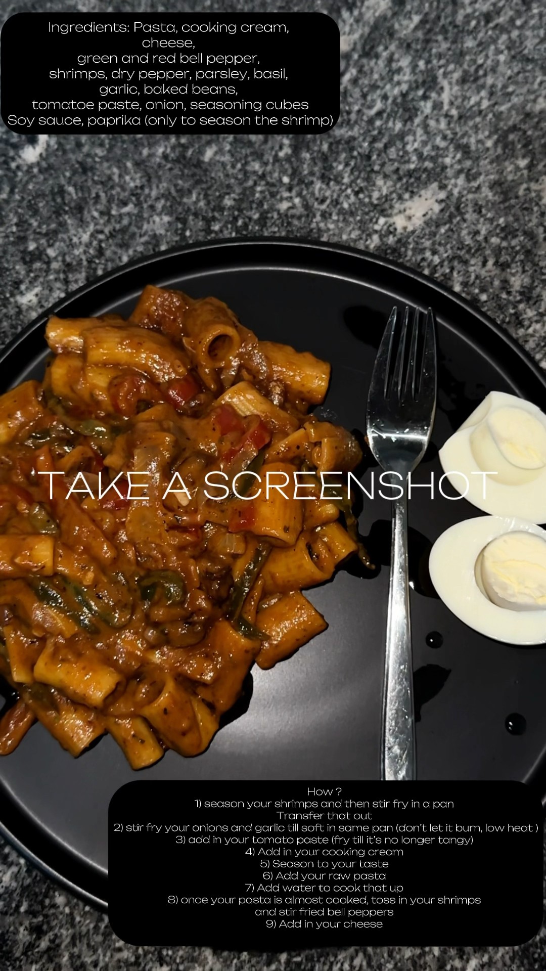 What I eat ? The BEST spicy creamy tomatoe based pasta you will see ...