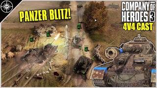 The Panzer IV Blitz | 4v4 Red Ball Express | CoH3 Cast 2.0 #155