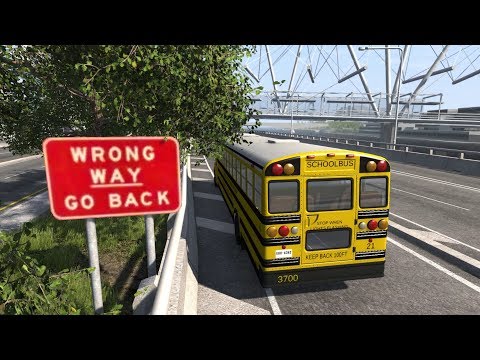 School Bus Crashes 13 | BeamNG.drive