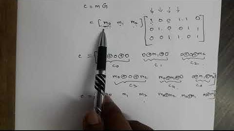 Advanced Communication Systems Unit 2 Lecture 3 Linear Block Code Tutorial Part 1