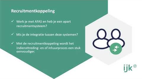 De AFAS Procesversneller Recruitmentkoppeling van IJK