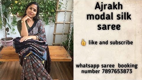 Ajrakh sarees #ajrakhsaree #modalsilk #handblockprinted