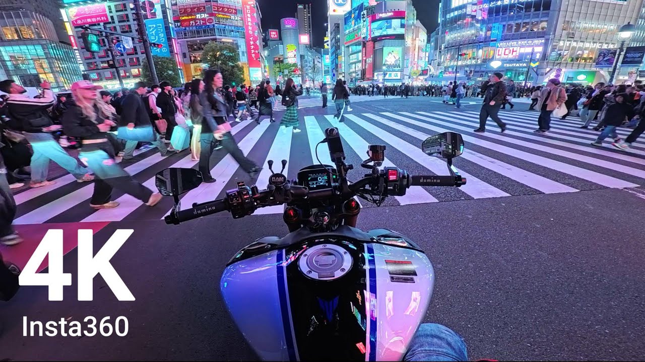 [4K] Riding Through Neon Tokyo – MT09 x Insta360