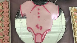 Gâteau baby shower FACILE 🎂 - تحضيرات احتفال سبع الشهور#Baby Shower أجي تشوفي أسهل طريقة لعمل كيكة