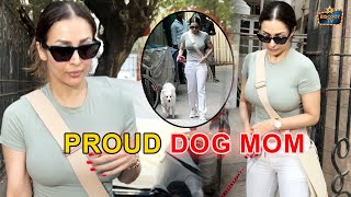 Malaika Arora Is A Proud Dog Momma As She Goes For A Walk With Her Dog