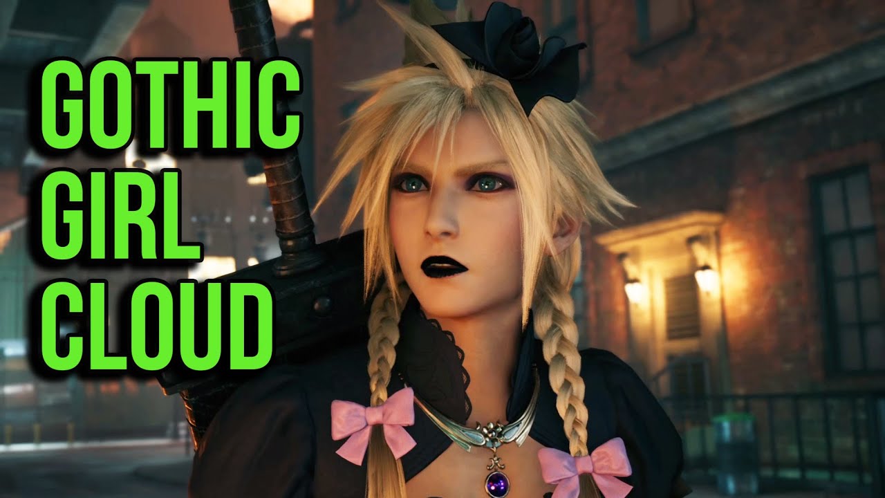 Final Fantasy 7 Remake but Cloud is in a dress mod 