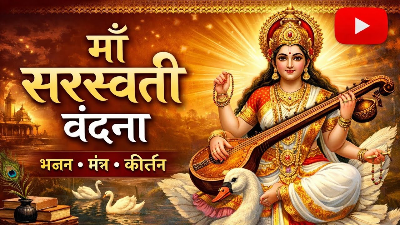 हे हंसवाहिनी ज्ञानदायिनी 🍁🙏 Maa Saraswati Vandana (Lyrics Song)