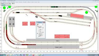 XTrackCAD mit fahrenden Zügen
