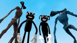 OLD CARTOON DOG VS NEW CARTOON CAT!! Garry's Mod | TREVOR HENDERSON CREATURES