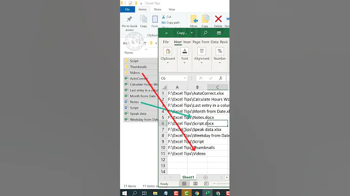 Copy the Filenames into an Excel worksheet or a Text file