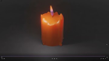 Burning candle (animation) | Blender SPEED ART