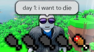 I Survived 100 DAYS on a DESERTED ISLAND in Roblox...