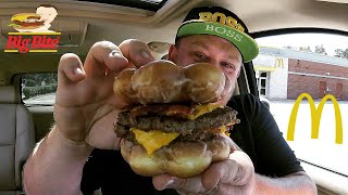 McDonald&#39;s ⭐Donut Double Quarter Pounder w/Cheese QPC⭐ Food Review!!!