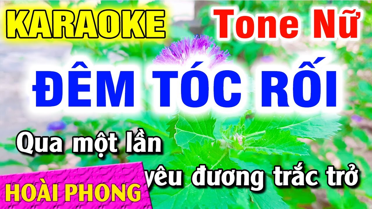 Karaoke Đêm Tóc Rối Tone Nữ Nhạc Sống Dể Hát | Hoài Phong Organ