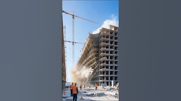 seconds before the building at the construction site collapsed 🏢 #shorts #building #collapse