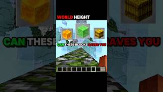 From MAX HEIGHT… Which Block Saves You || MINECRAFT || #shorts #minecraft #gaming