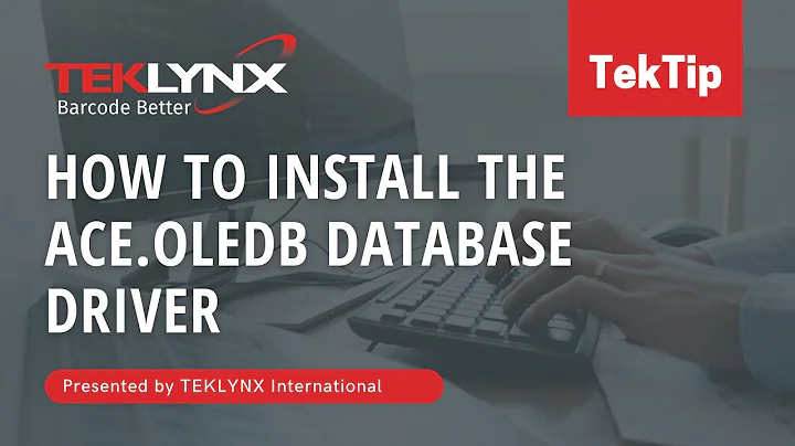 TekTip: How to Install the ACE.OLEDB Database Driver
