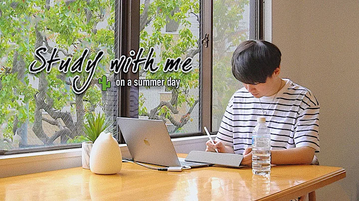 3-HOUR STUDY WITH ME 🌳 / calm piano + birds singing / a summer day in Tokyo / with countdown+alarm