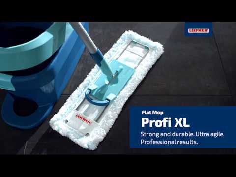 Leifheit Profi Mop Press 55092 with Floor Mop with Microfibre Mop Cover -  Cleaning with Clean Hands 