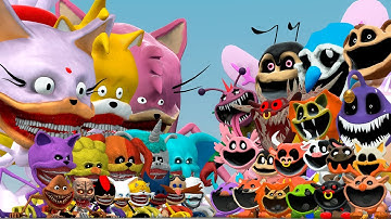 NEW SONIC TAPES FAMILY VS ALL SMILING CRITTERS POPPY PLAYTIME CHAPTER 4 (Garry