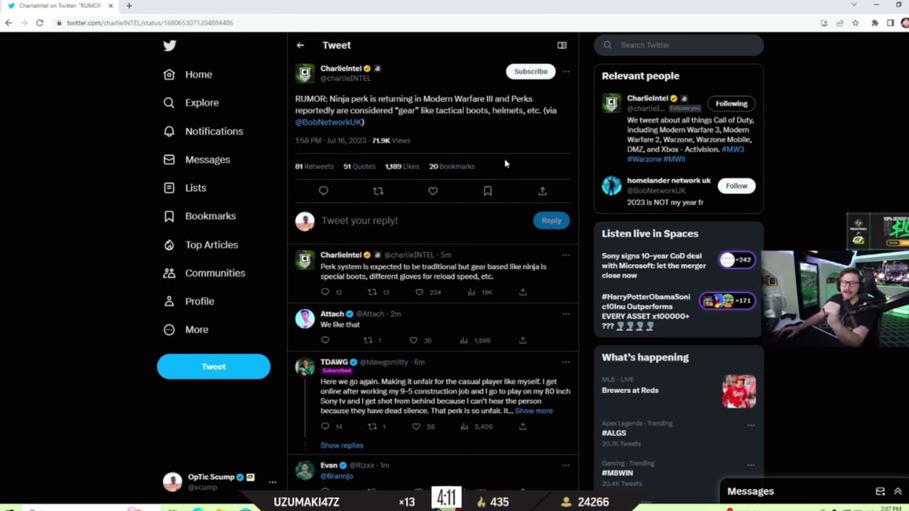 Scump Reacts to Ninja Perks Returning In MW3