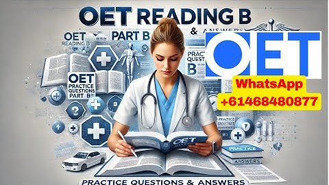 Updated OET Reading Part A Test 1 | Practice Questions & Answers To Pass OET #ucan