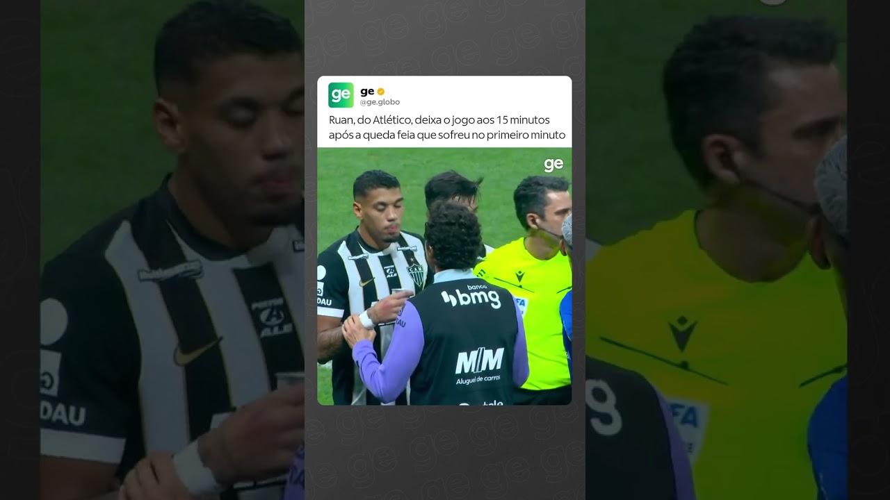 ZAGUEIRO RUAN É SUBSTITUÍDO APÓS QUEDA NO COMEÇO DO JOGO ⁣| #shorts | ge.globo