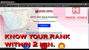 Made easy GATE rank predictor 2021 II know your rank  GATE 2021 (Short clip)