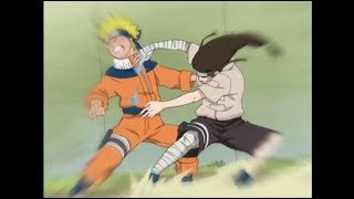 Neji uses Hakke Rokujuu Yonshou on Naruto [ Neji vs. Naruto]