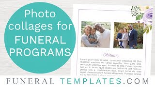 Add a Photo Collage to a Funeral Program Template