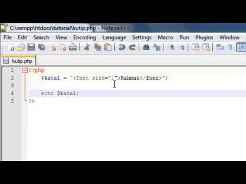 Tutorial PHP Pemula Part 2 Kutip Bhs Indonesia