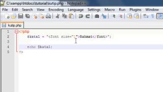 Tutorial PHP Pemula Part 2 Kutip Bhs Indonesia