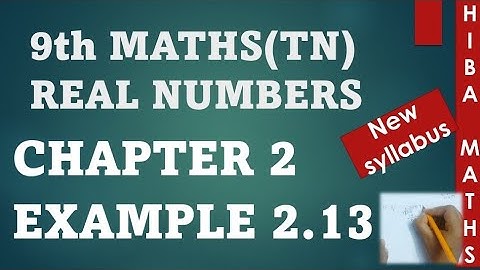 9th maths chapter 2 example 2.13 TN samacheer hiba maths