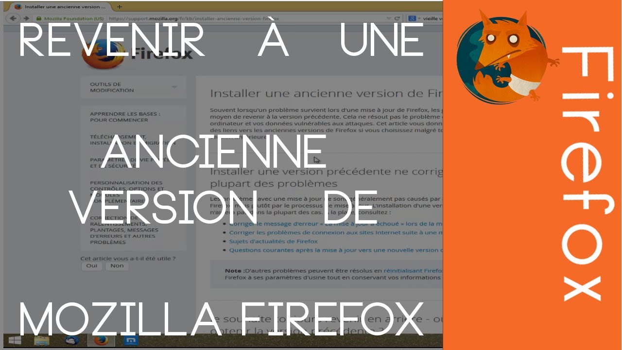 firefox ancienne version installer Télécharger