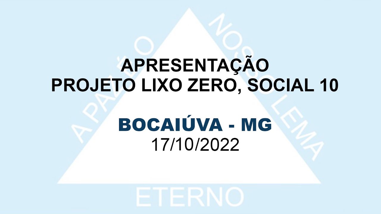 Município de Bocaiúva-MG recebe apresentação do projeto "Lixo Zero, Social 10"