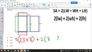 Surface Area of a Rectangular Prism (NYS Exam 2022) Grade 6