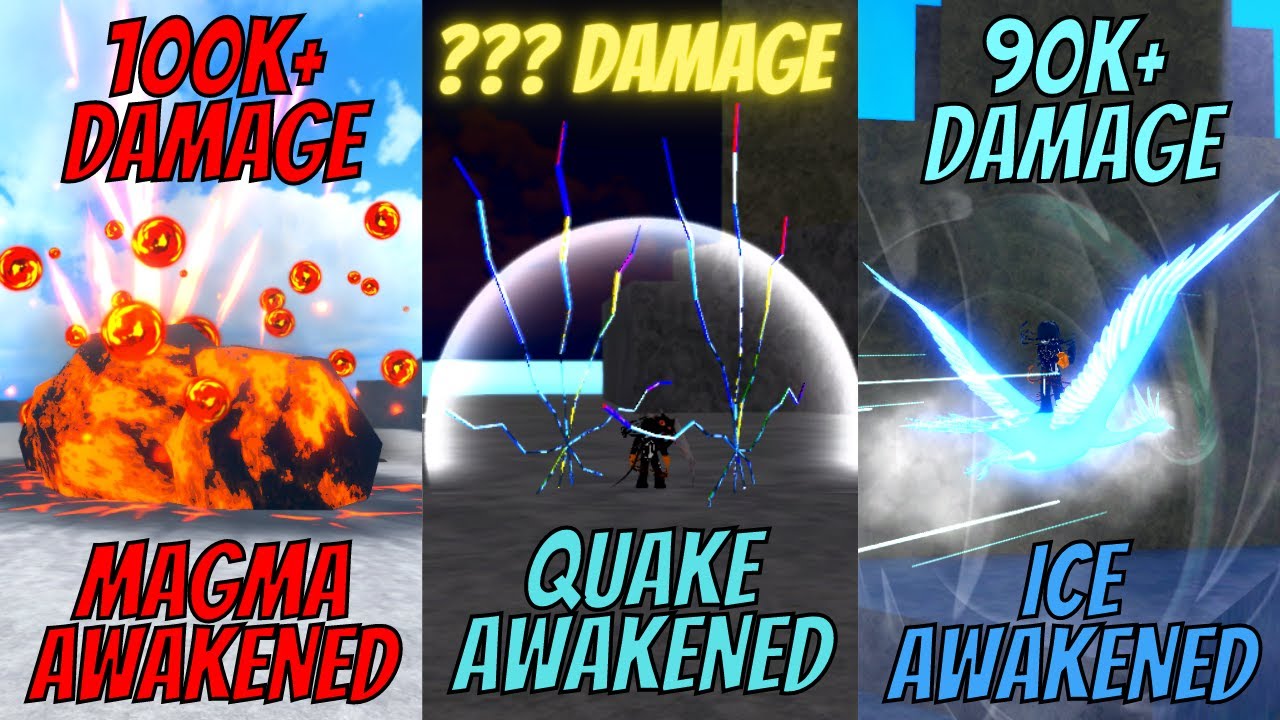 All AWAKENED FRUITS Damage And Showcase!