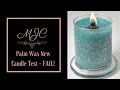 Palm wax candle testing. moejoe creations