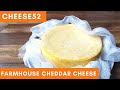 How to make cheddar cheese  farmhouse cheddar with cloth banding tutorial