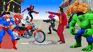 TEAM SPIDER-MAN, HULK, SUPERMAN vs BAD GUY TEAM | RESCUE Spiderman From BAD-HERO