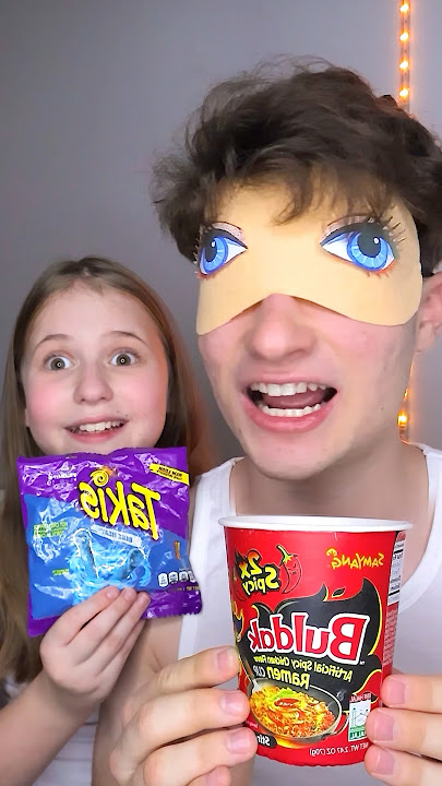Spicy Ramen Mix Prank With My Little Sister! 🥵